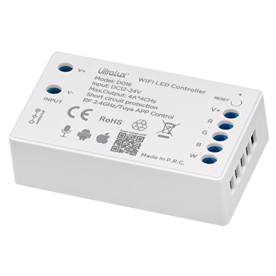 LED CONTROLLER RGB+WHITE 12/24V 4x4A RF WIFI