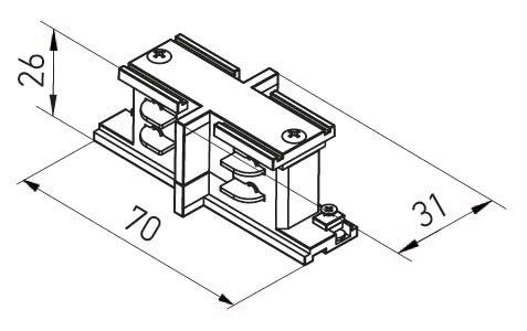 ARX TRACK MINICONECTOR  LINIAR 3C 16A 250V TKN1004 WH