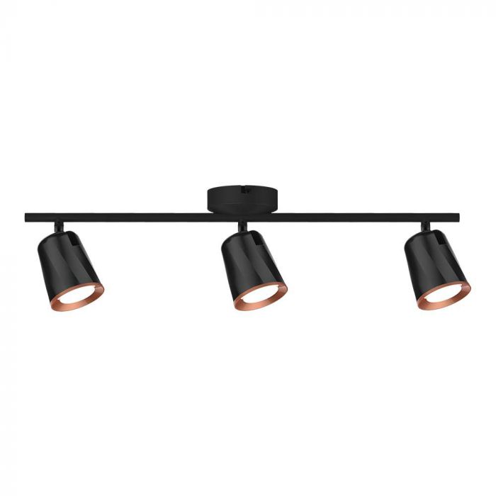 CIL INTERIOR PLAFONIERA LED 3000K 3x6W 1620 lm NEGRU