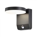 LAMPA PERETE CU SENZOR NEGRU 17W LED IP65 2956